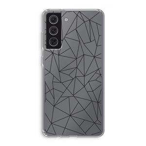 CaseCompany Geometrische lijnen zwart: Samsung Galaxy S21 FE Transparant Hoesje