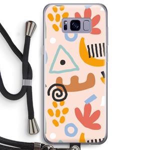 CaseCompany Abstract: Samsung Galaxy S8 Transparant Hoesje met koord
