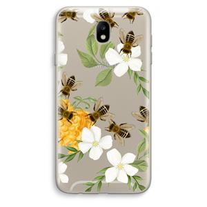 CaseCompany No flowers without bees: Samsung Galaxy J7 (2017) Transparant Hoesje