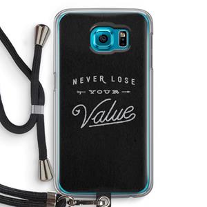 CaseCompany Never lose your value: Samsung Galaxy S6 Transparant Hoesje met koord
