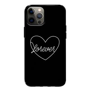 CaseCompany Forever heart black: iPhone 12 Tough Case