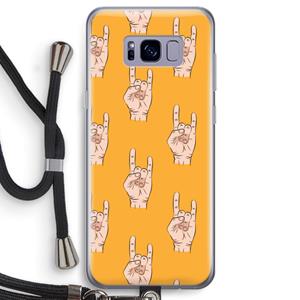 CaseCompany Rock: Samsung Galaxy S8 Transparant Hoesje met koord