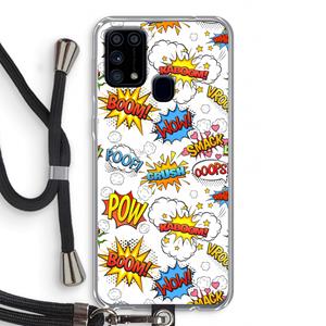CaseCompany Pow Smack: Samsung Galaxy M31 Transparant Hoesje met koord