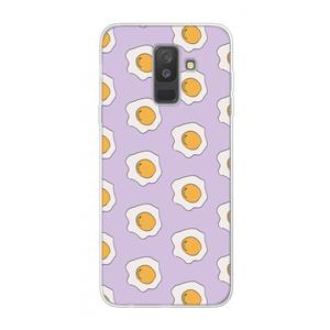 CaseCompany Bacon to my eggs #1: Samsung Galaxy A6 Plus (2018) Transparant Hoesje