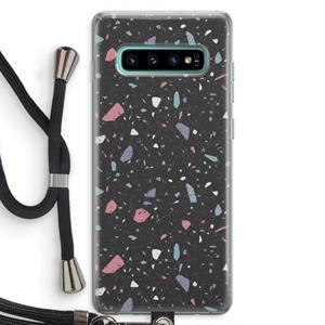 CaseCompany Terrazzo N°16: Samsung Galaxy S10 Plus Transparant Hoesje met koord