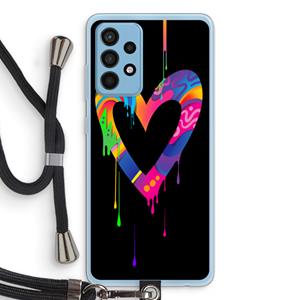 CaseCompany Melts My Heart: Samsung Galaxy A52 Transparant Hoesje met koord