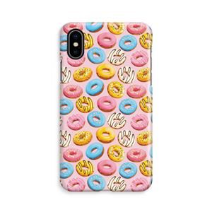 CaseCompany Pink donuts: iPhone X Volledig Geprint Hoesje