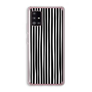 CaseCompany Stripes: Samsung Galaxy A51 5G Transparant Hoesje