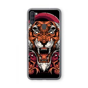 CaseCompany Tiger and Rattlesnakes: Samsung Galaxy A11 Transparant Hoesje