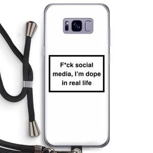 CaseCompany I'm dope: Samsung Galaxy S8 Transparant Hoesje met koord
