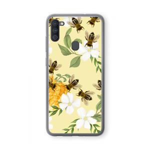 CaseCompany No flowers without bees: Samsung Galaxy A11 Transparant Hoesje