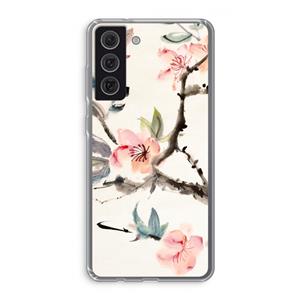 CaseCompany Japanse bloemen: Samsung Galaxy S21 FE Transparant Hoesje