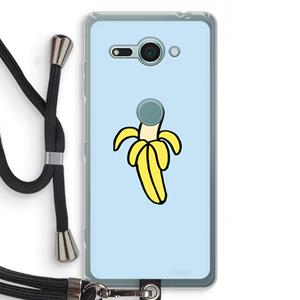 CaseCompany Banana: Sony Xperia XZ2 Compact Transparant Hoesje met koord