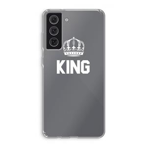 CaseCompany King zwart: Samsung Galaxy S21 FE Transparant Hoesje