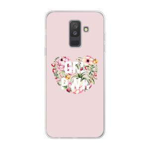 CaseCompany GRL PWR Flower: Samsung Galaxy A6 Plus (2018) Transparant Hoesje