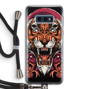 CaseCompany Tiger and Rattlesnakes: Samsung Galaxy S10e Transparant Hoesje met koord