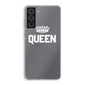 CaseCompany Queen zwart: Samsung Galaxy S21 FE Transparant Hoesje