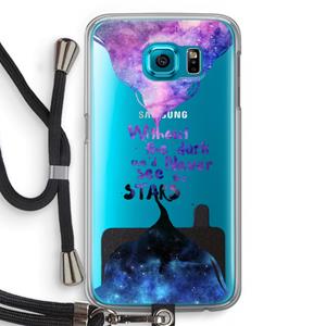 CaseCompany Stars quote: Samsung Galaxy S6 Transparant Hoesje met koord