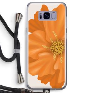 CaseCompany Orange Ellila flower: Samsung Galaxy S8 Transparant Hoesje met koord
