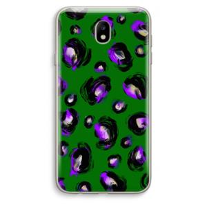 CaseCompany Green Cheetah: Samsung Galaxy J7 (2017) Transparant Hoesje
