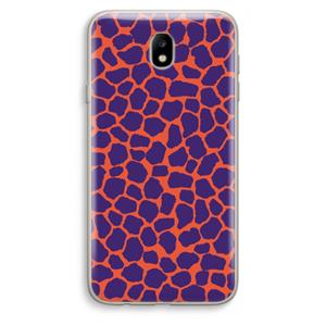 CaseCompany Purple Giraffe: Samsung Galaxy J7 (2017) Transparant Hoesje