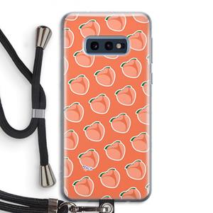 CaseCompany Just peachy: Samsung Galaxy S10e Transparant Hoesje met koord