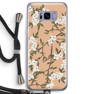 CaseCompany Blossoming spring: Samsung Galaxy S8 Transparant Hoesje met koord