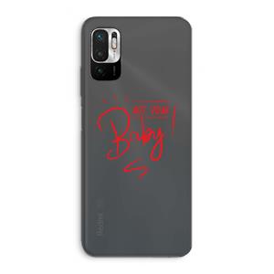 CaseCompany Not Your Baby: Xiaomi Redmi Note 10 5G Transparant Hoesje
