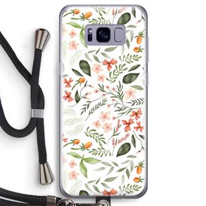 CaseCompany Sweet little flowers: Samsung Galaxy S8 Transparant Hoesje met koord