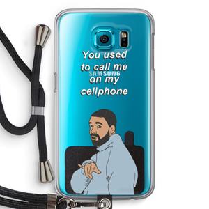 CaseCompany Hotline bling: Samsung Galaxy S6 Transparant Hoesje met koord