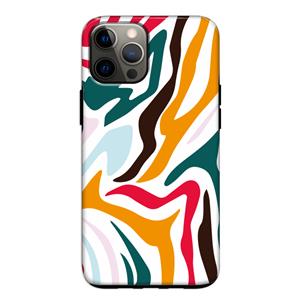 CaseCompany Colored Zebra: iPhone 12 Tough Case