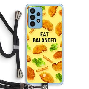 CaseCompany Eat Balanced: Samsung Galaxy A52 Transparant Hoesje met koord
