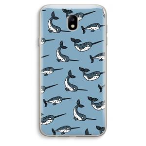 CaseCompany Narwhal: Samsung Galaxy J7 (2017) Transparant Hoesje