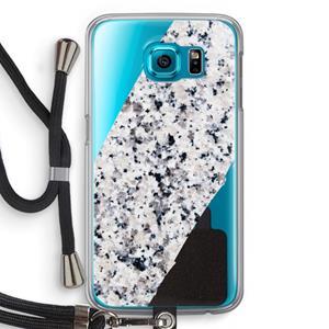 CaseCompany Gespikkelde marmer: Samsung Galaxy S6 Transparant Hoesje met koord