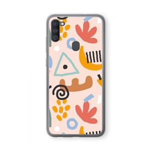 CaseCompany Abstract: Samsung Galaxy A11 Transparant Hoesje