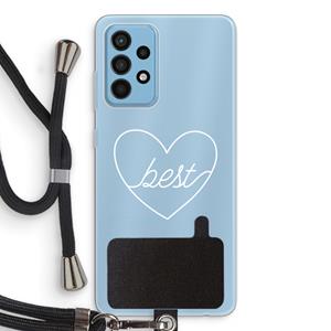 CaseCompany Best heart pastel: Samsung Galaxy A52 Transparant Hoesje met koord