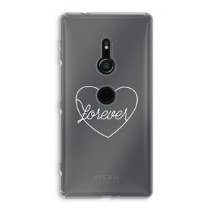CaseCompany Forever heart pastel: Sony Xperia XZ2 Transparant Hoesje