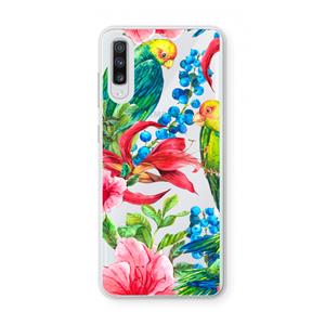 CaseCompany Papegaaien: Samsung Galaxy A70 Transparant Hoesje