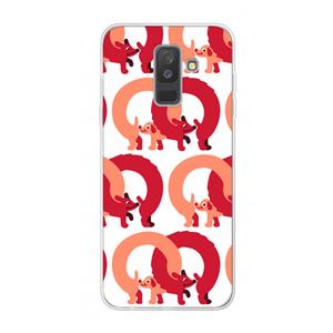 CaseCompany Dogs: Samsung Galaxy A6 Plus (2018) Transparant Hoesje