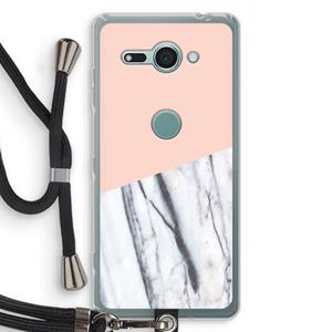 CaseCompany A touch of peach: Sony Xperia XZ2 Compact Transparant Hoesje met koord