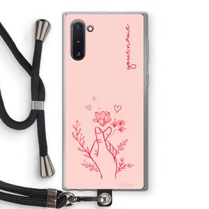 CaseCompany Giving Flowers: Samsung Galaxy Note 10 Transparant Hoesje met koord