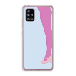 CaseCompany Pink panty: Samsung Galaxy A51 5G Transparant Hoesje