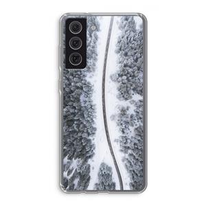 CaseCompany Snøfall: Samsung Galaxy S21 FE Transparant Hoesje