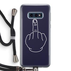 CaseCompany F**k U: Samsung Galaxy S10e Transparant Hoesje met koord