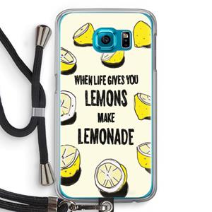 CaseCompany Lemonade: Samsung Galaxy S6 Transparant Hoesje met koord