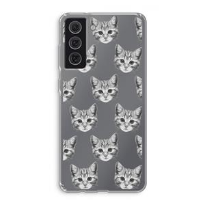CaseCompany Kitten: Samsung Galaxy S21 FE Transparant Hoesje