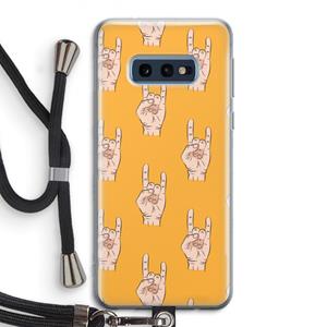 CaseCompany Rock: Samsung Galaxy S10e Transparant Hoesje met koord