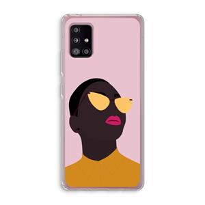 CaseCompany Yellow glasses: Samsung Galaxy A51 5G Transparant Hoesje