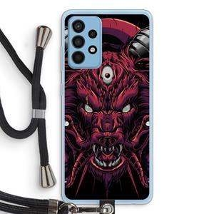 CaseCompany Hell Hound and Serpents: Samsung Galaxy A52 Transparant Hoesje met koord