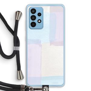 CaseCompany Square pastel: Samsung Galaxy A52 Transparant Hoesje met koord